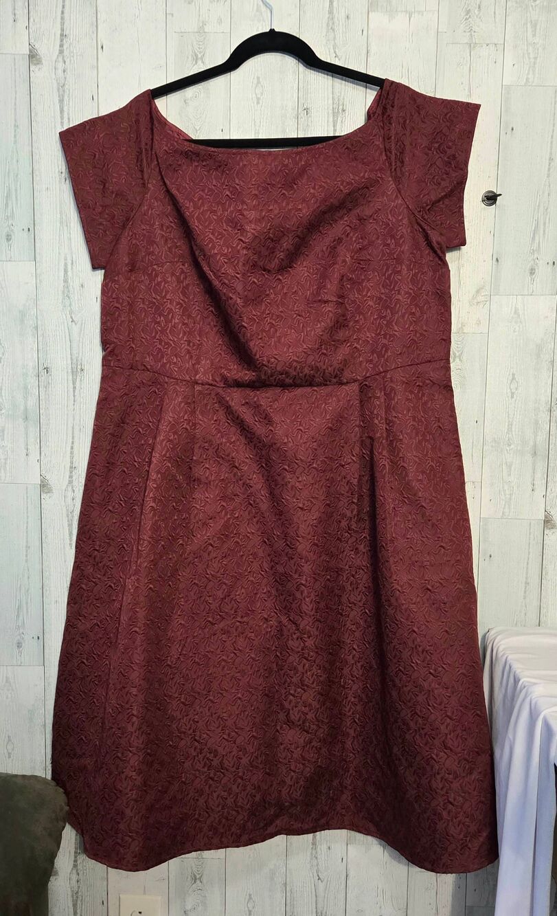 Eshakti 3D Jacquard Brocade Short Sleeve Dress Sz. 4X / 22W